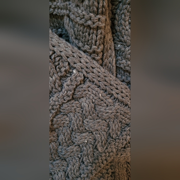 NWOT | Aran Traditions Grey Cable Knit Snood & Headband & Fingerless Mittens - Picture 8 of 15